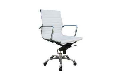 Image for Comfy Low Back White Office Chair