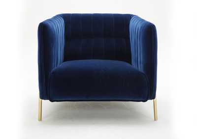 Image for Deco Chair In Blue Fabric