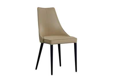 Milano Leather Dining Chair In Tan