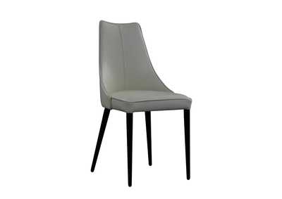 Milano Leather Dining Chair In White