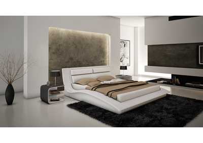 Image for Wave Queen Size Bed In White