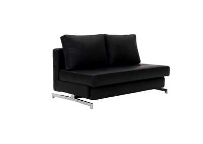 Premium Sofa Bed K43-2 in Black Leatherette