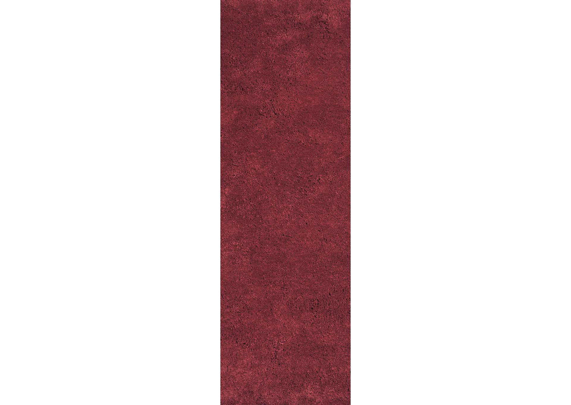 Bliss 1564 Red Shag Area 2'3" x 7'6" Runner Rug,Kas Rugs