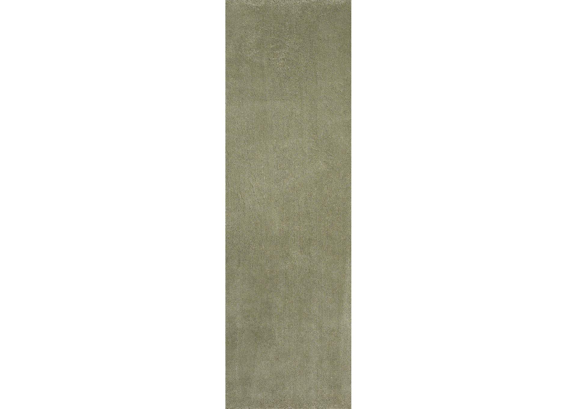 Bliss 1568 Sage Shag Area 2'3" x 7'6" Runner Rug,Kas Rugs