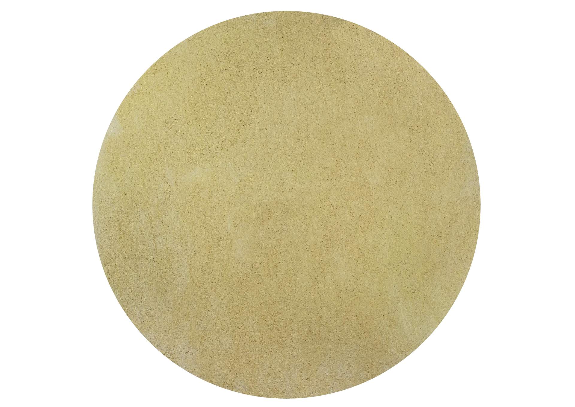 Bliss 1574 Canary Yellow Shag Area 6' Round Rug,Kas Rugs