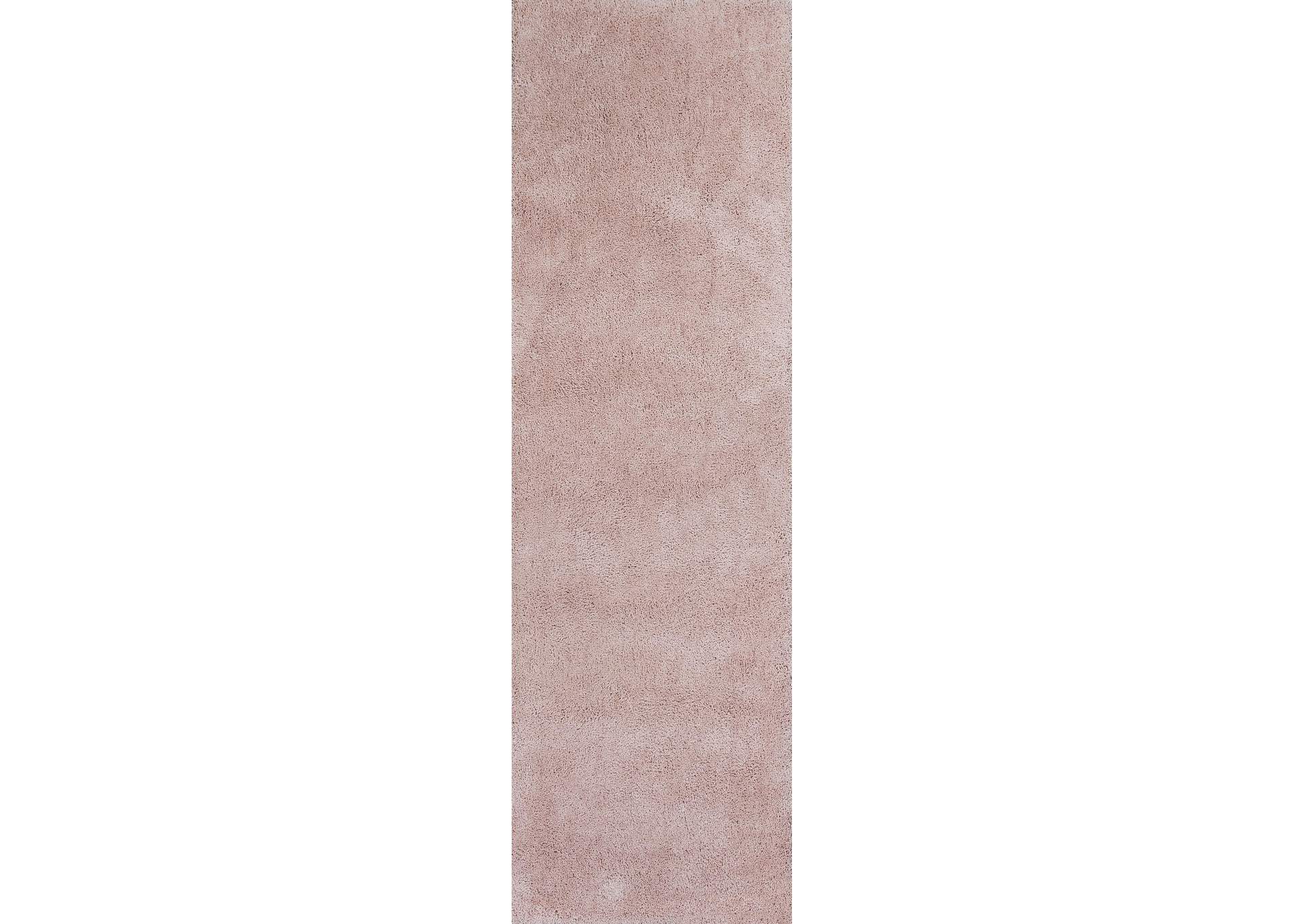 Bliss 1575 Rose Pink Shag Area 2'3" x 7'6" Runner Rug,Kas Rugs