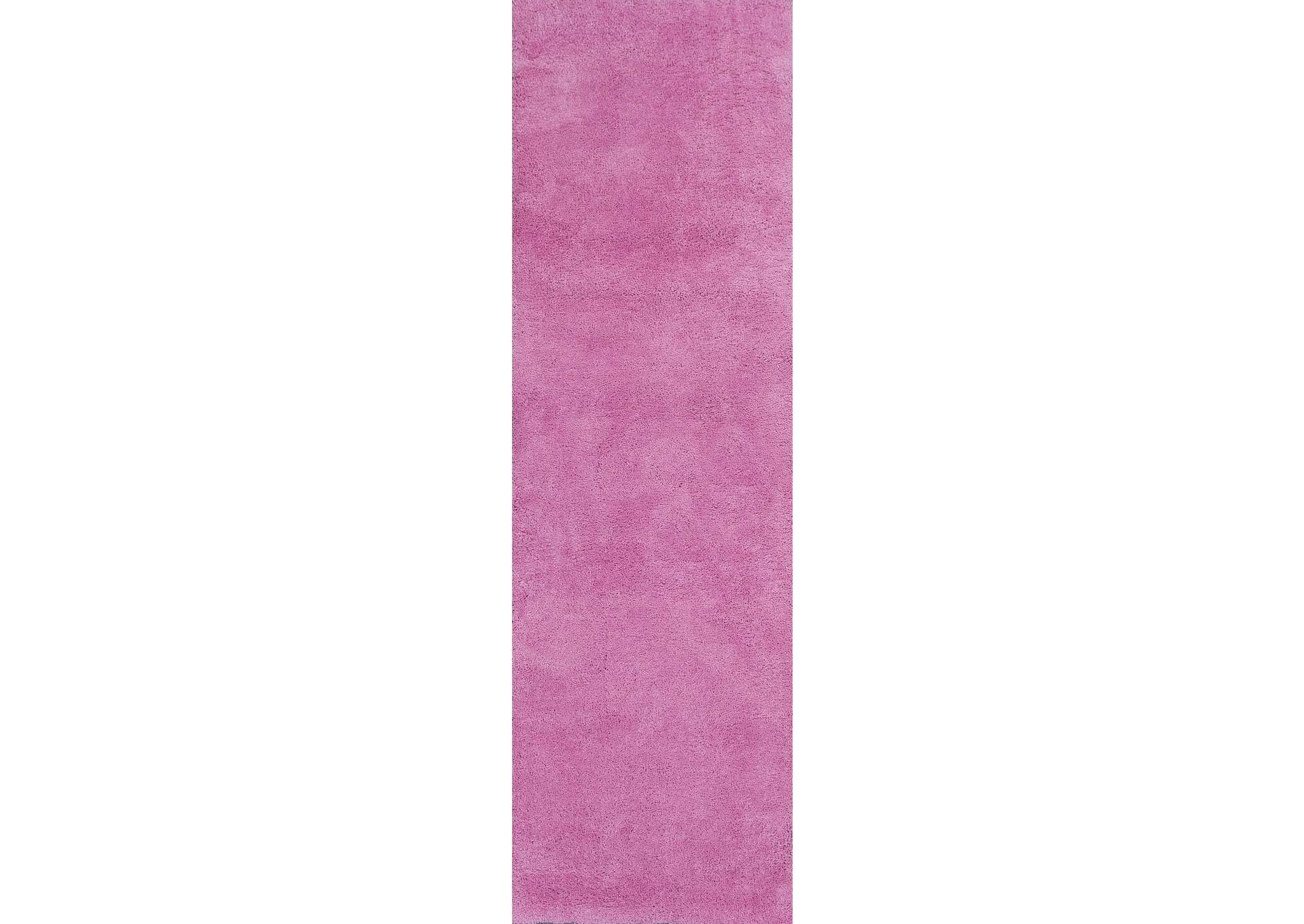 Bliss 1576 Hot Pink Shag Area 2'3" x 7'6" Runner Rug,Kas Rugs