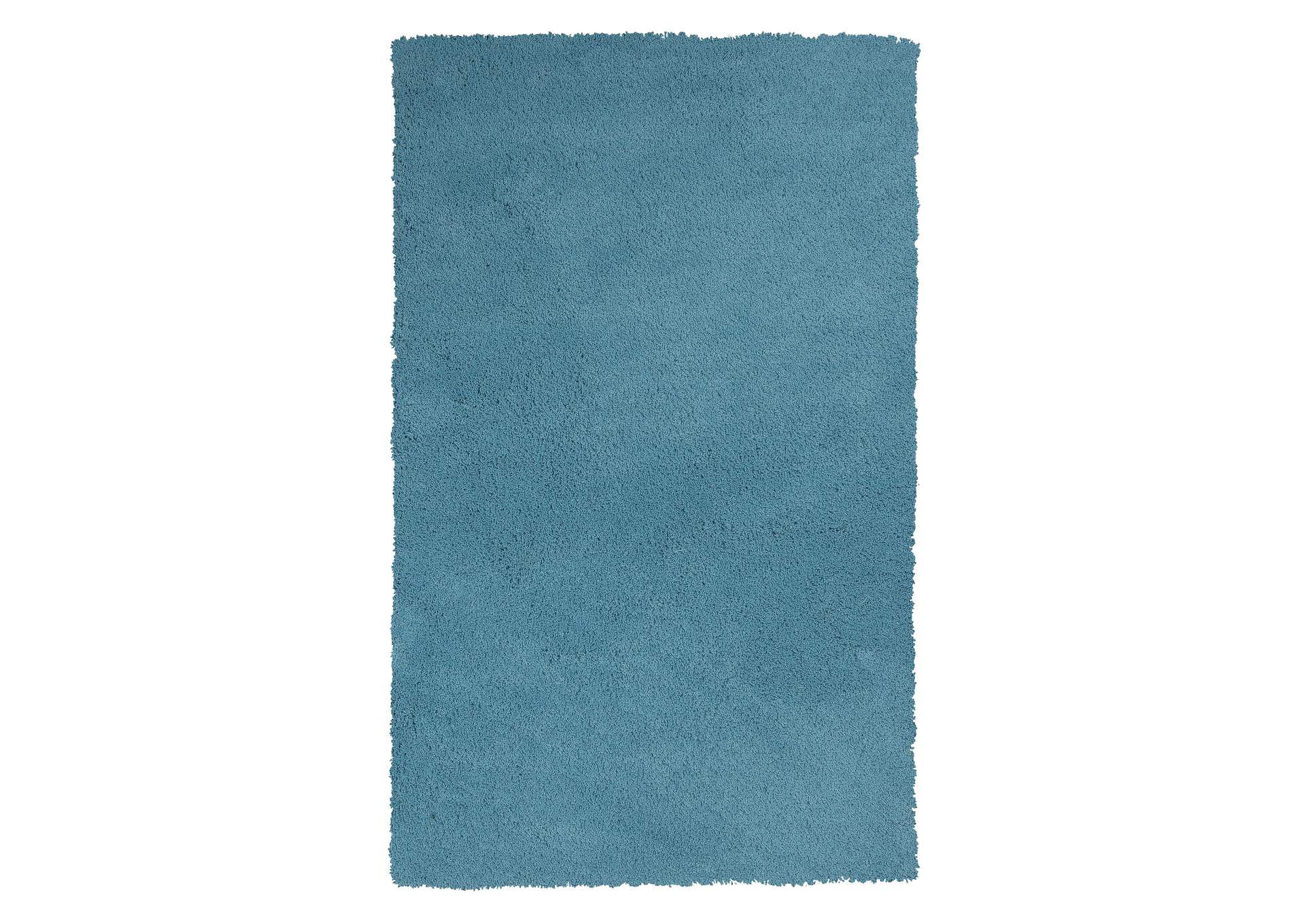 Bliss 1577 Highlighter Blue Shag Area 5' x 7' Rug,Kas Rugs