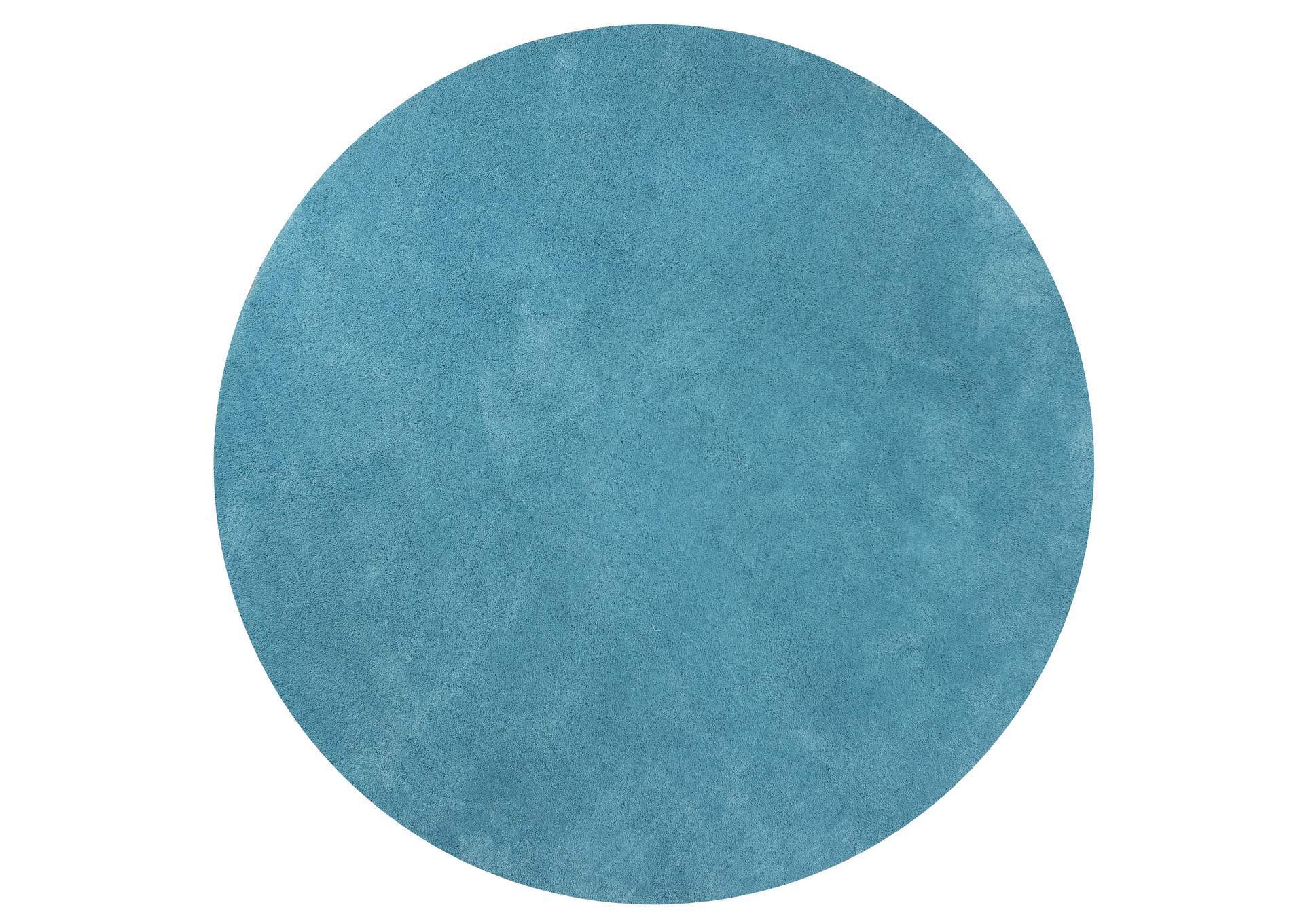 Bliss 1577 Highlighter Blue Shag Area 6' Round Rug,Kas Rugs