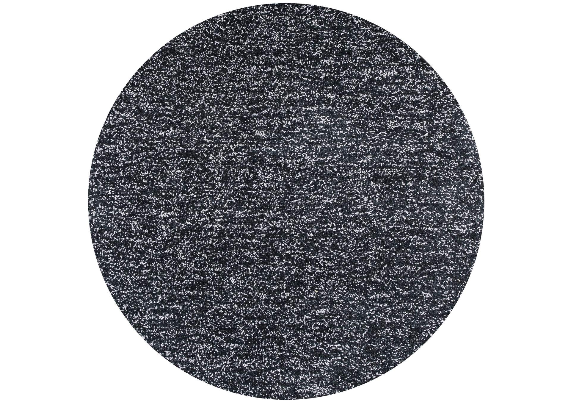 Bliss 1583 Black Heather Shag Area 8' Round Rug,Kas Rugs