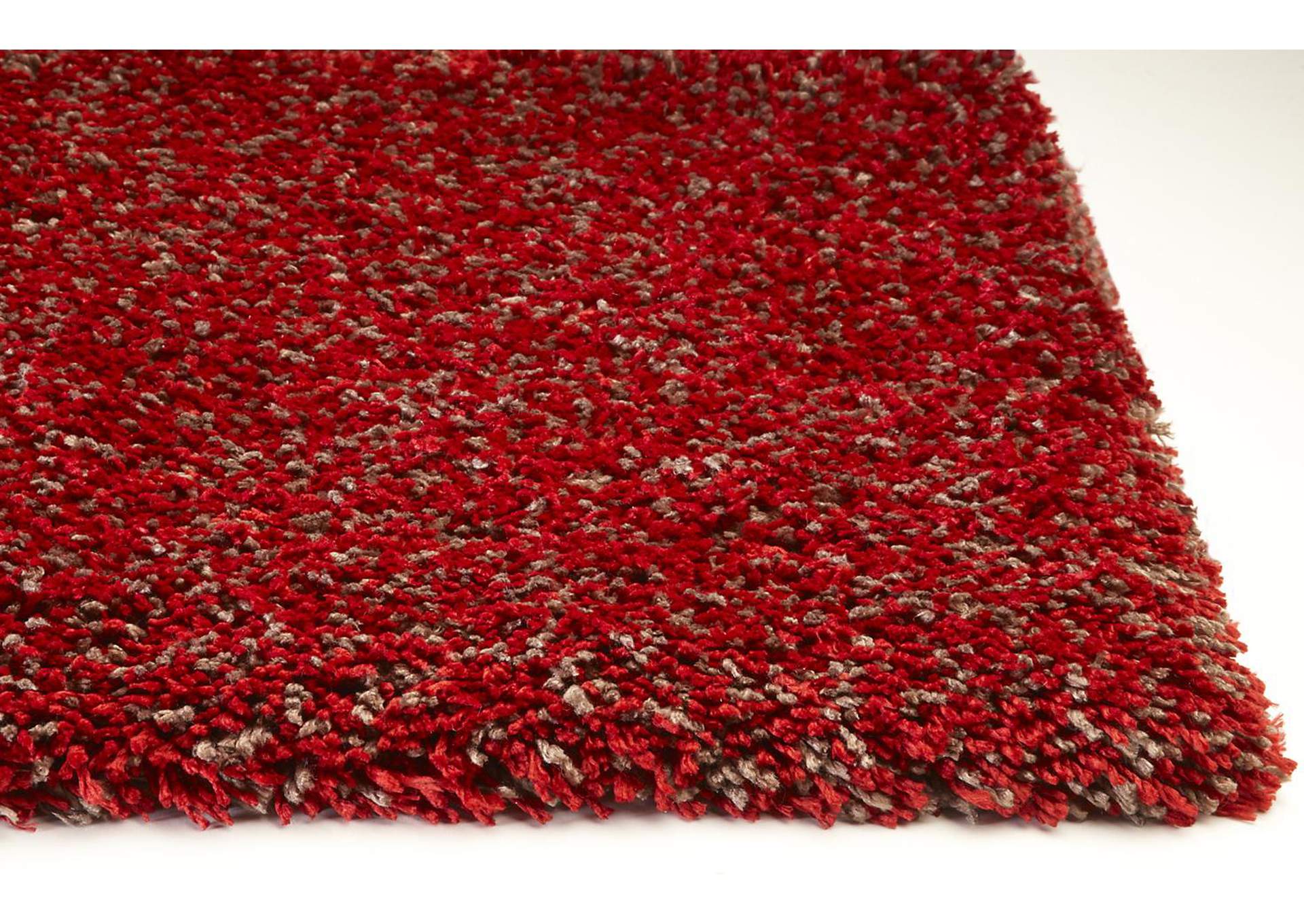 Bliss 1584 Red Heather Shag Area 2'3" x 7'6" Runner Rug,Kas Rugs