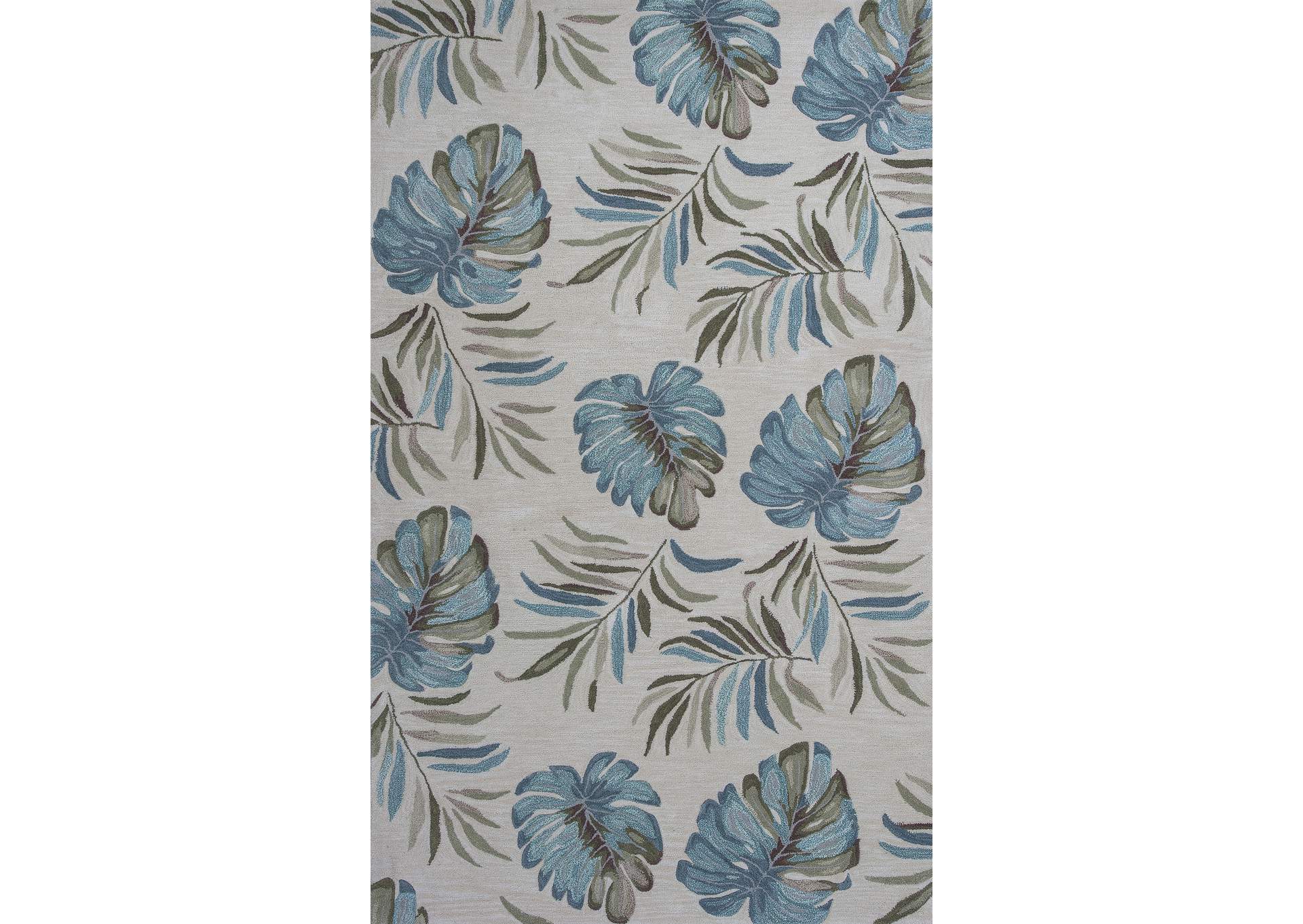 Coral 4157 Ivory Lanai Area 2'3" x 7'6" Runner Rug,Kas Rugs