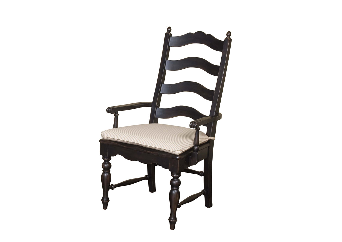 Homecoming Pine Black Ladderback Arm Chair (Set of 2),Kincaid