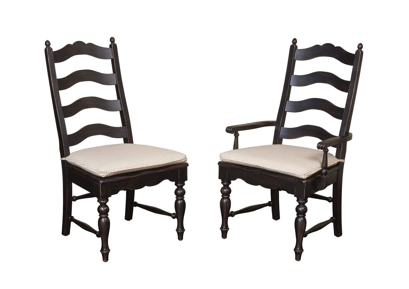 Homecoming Pine Black Ladderback Side Chair (Set of 2),Kincaid