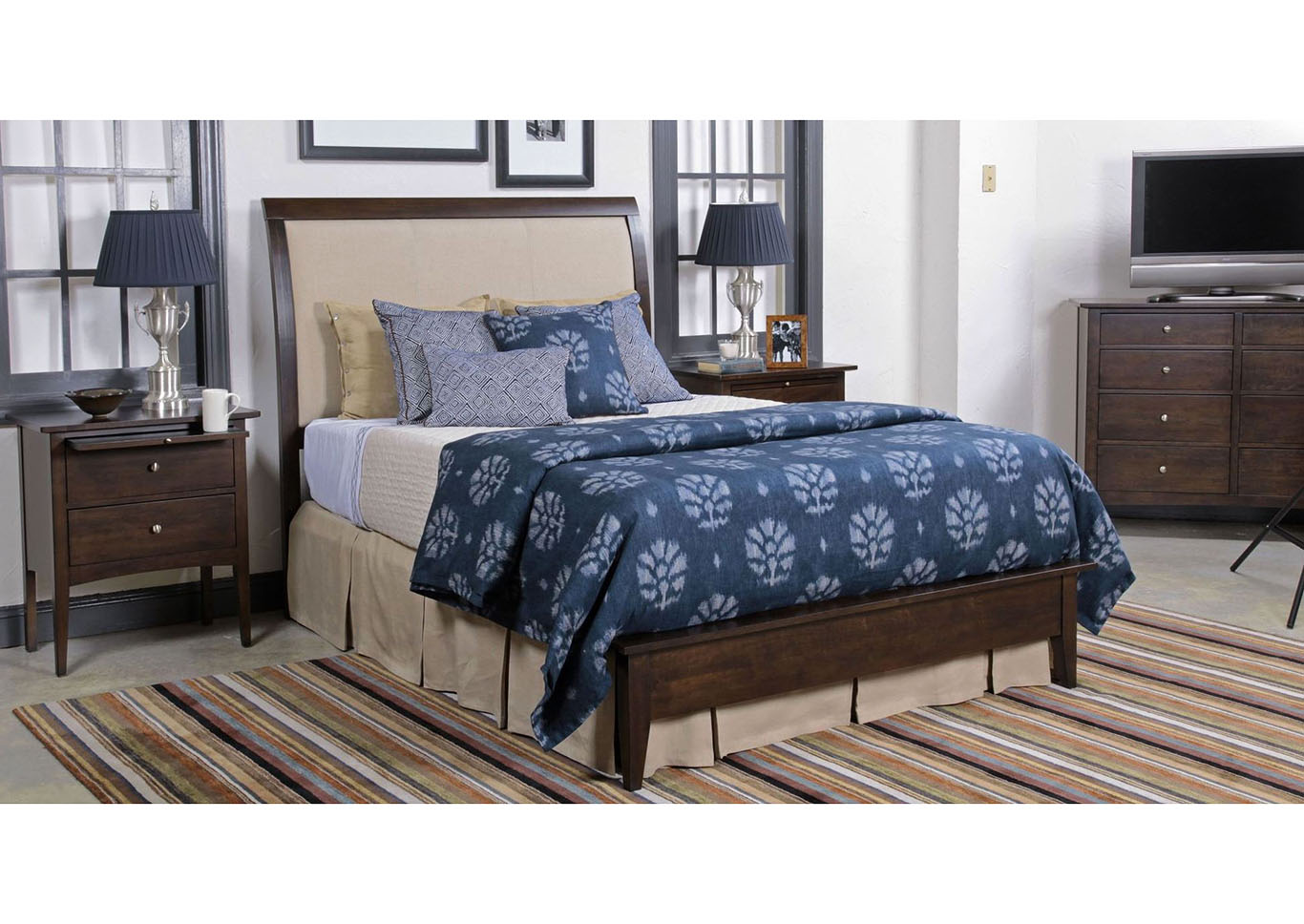 Meridian Molasses Upholstered California King Bed,Kincaid