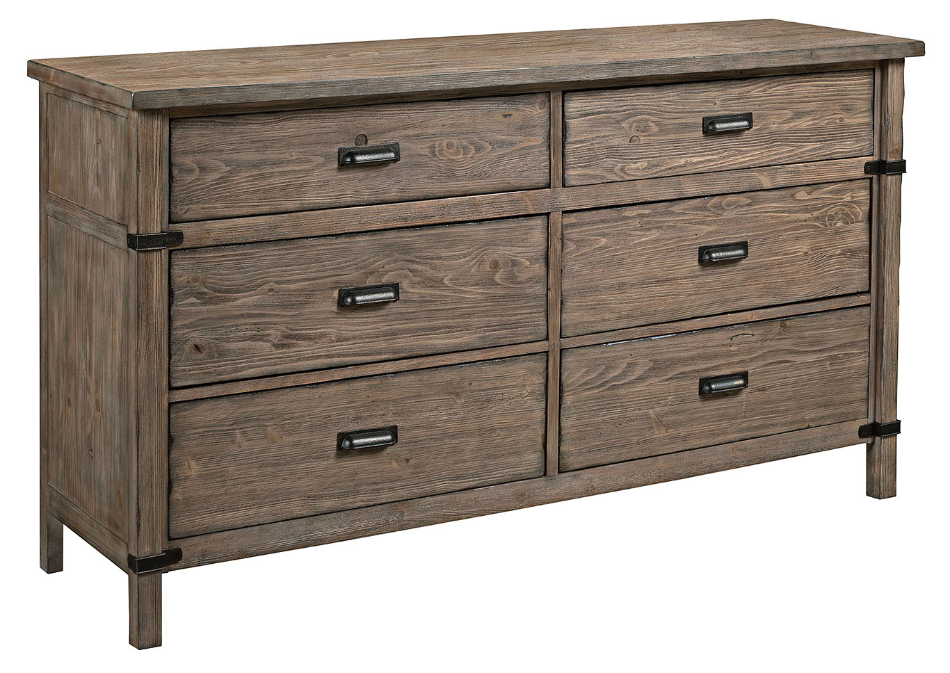 Foundry Driftwood Drawer Dresser & Mirror,Kincaid