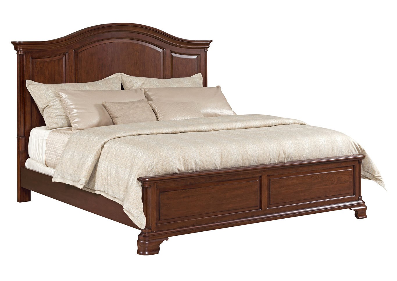 Hadleigh Classic Cherry Arched King Panel Bed,Kincaid