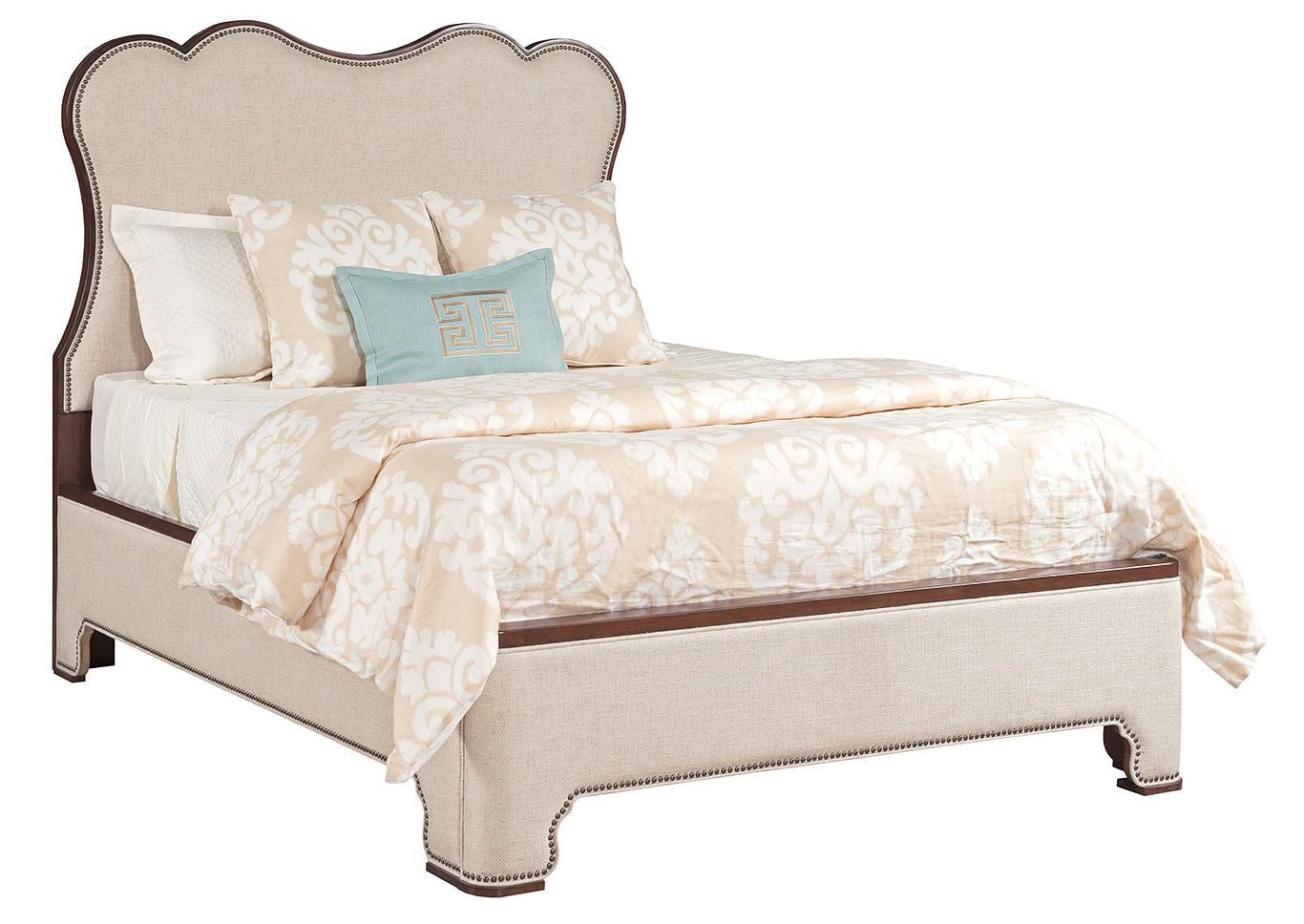 Hadleigh Classic Cherry Upholstered Queen Panel Bed,Kincaid