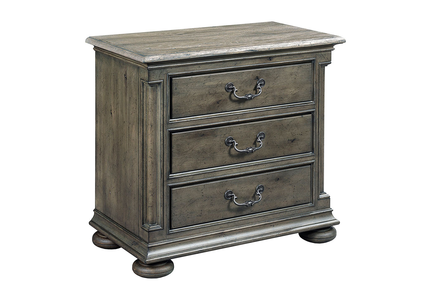 Aldine Fossil/Greystone Three Drawer Nightstand,Kincaid