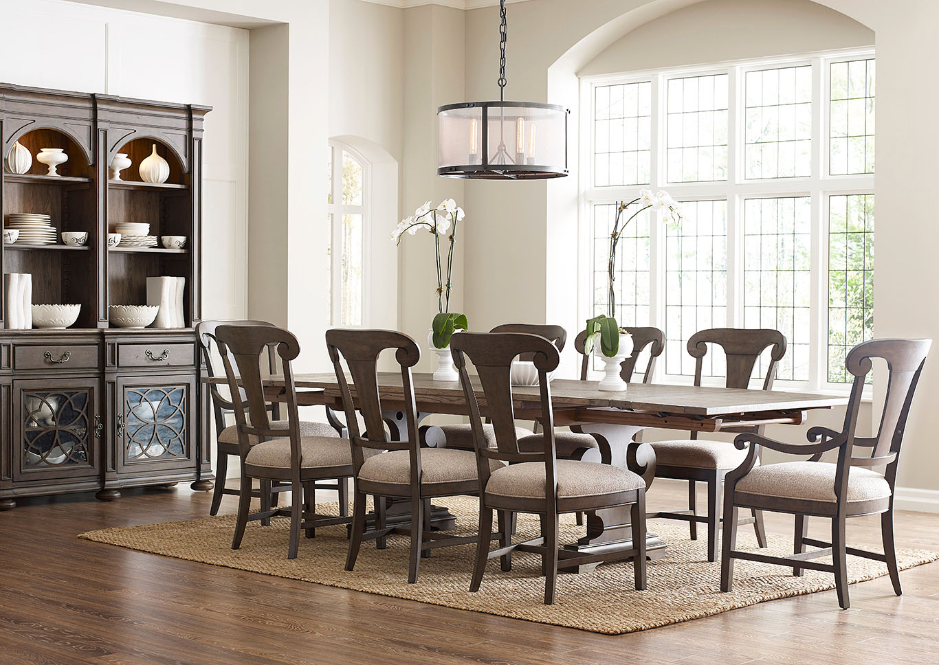 Greyson Greystone Rectangular Dining Set w/6 Side Chairs & 2 Arm Chairs,Kincaid