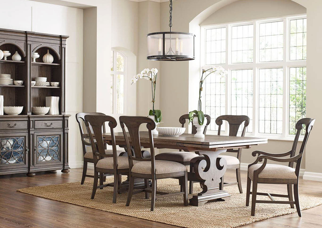 Greyson Greystone Rectangular Dining Set w/4 Side Chairs & 2 Arm Chairs,Kincaid