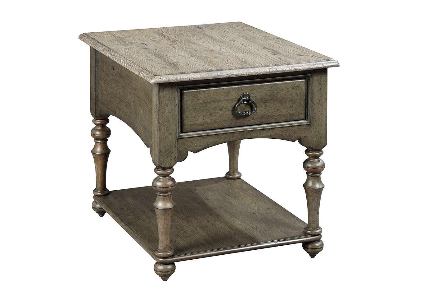 Winslow Fossil/Greystone Drawer End Table,Kincaid