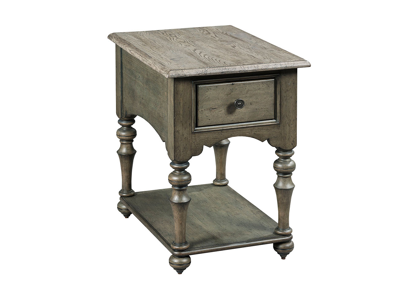 Wheeler Fossil/Greystone Chairside Table,Kincaid