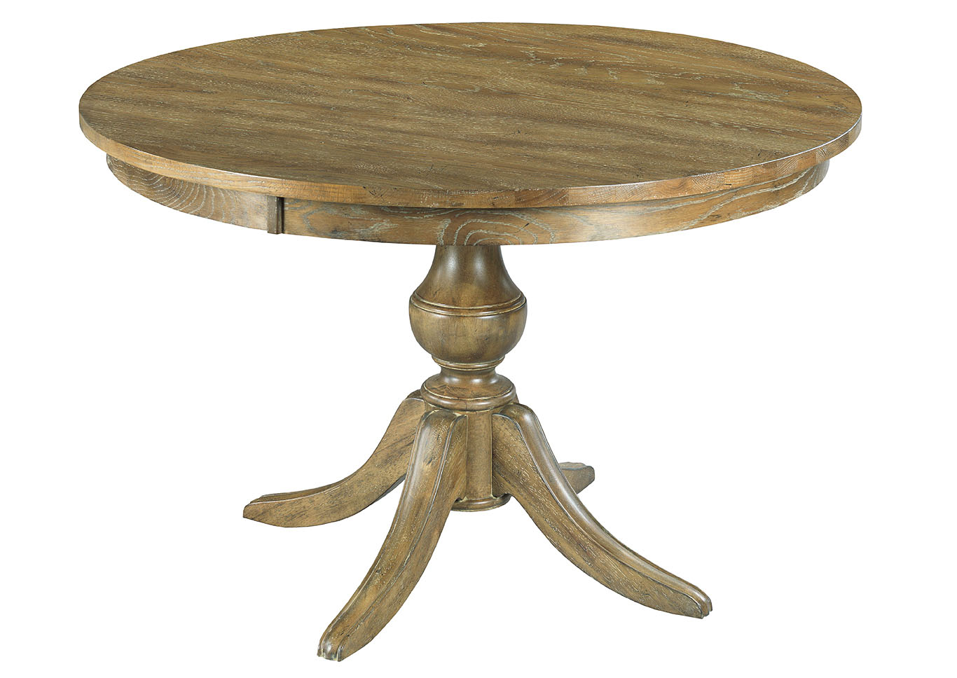 The Nook Brushed Oak 54" Round Table w/Wood Base,Kincaid