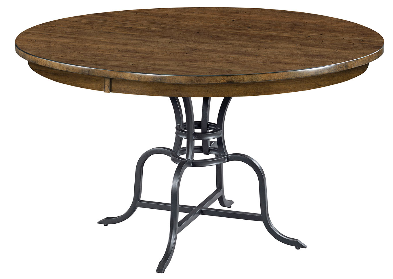 The Nook Hewned Maple 54" Round Table w/Metal Base,Kincaid