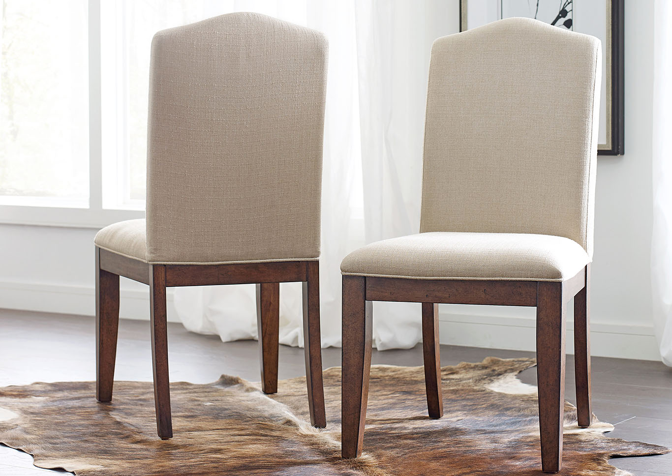 Parsons Hewned Maple Upholstered Side Chair (Set of 2),Kincaid