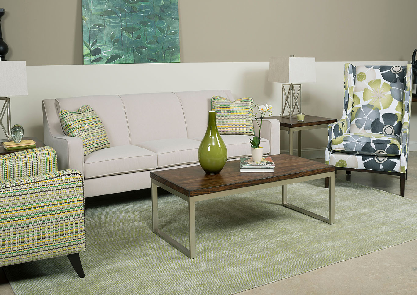 Linear Metal Rectangular Cocktail Table,Kincaid