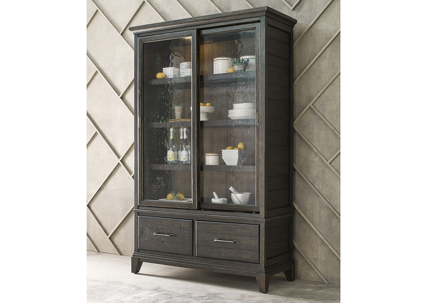 Darby Charcoal Display Cabinet,Kincaid