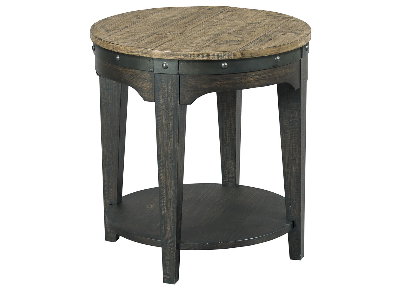 Artisans Charcoal Round End Table,Kincaid