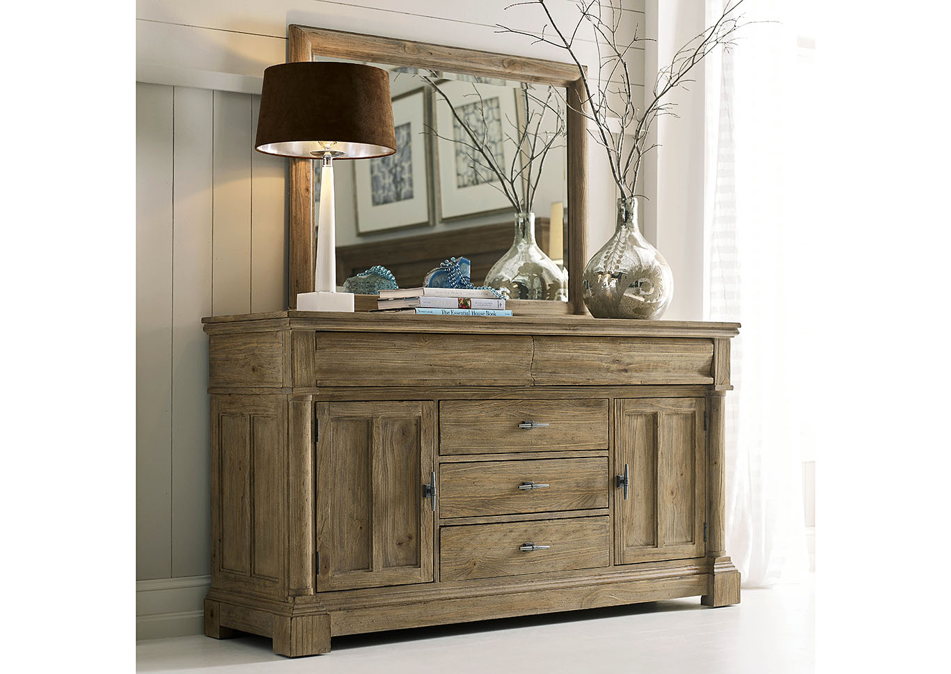 Fulton Dune Dresser & Mirror,Kincaid