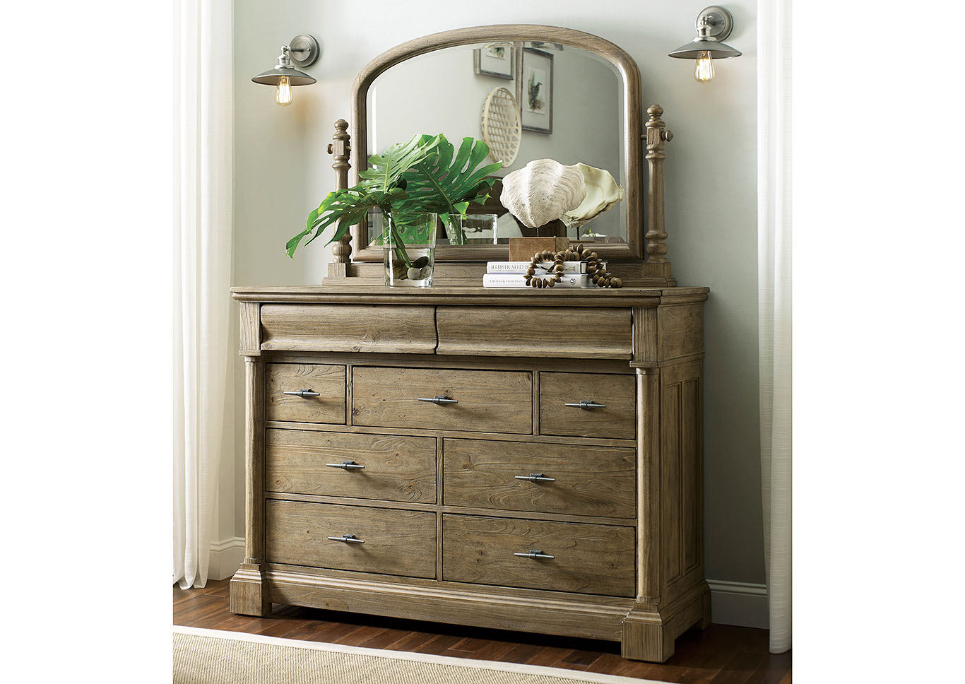 Capstone Dune Dresser & Mirror,Kincaid