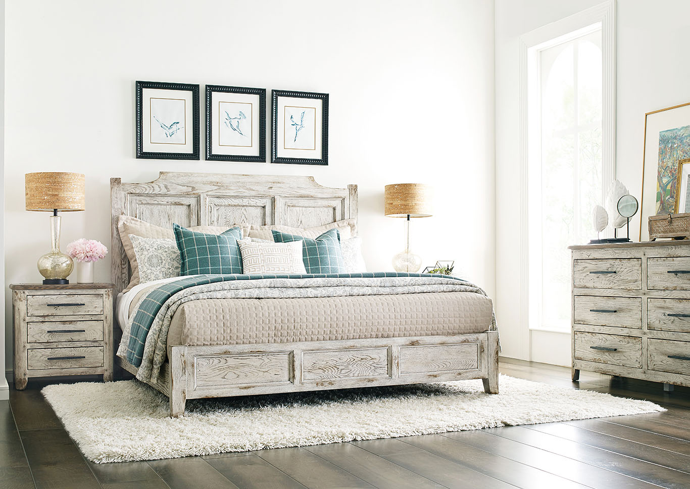 Portland Willow King Panel Bed,Kincaid