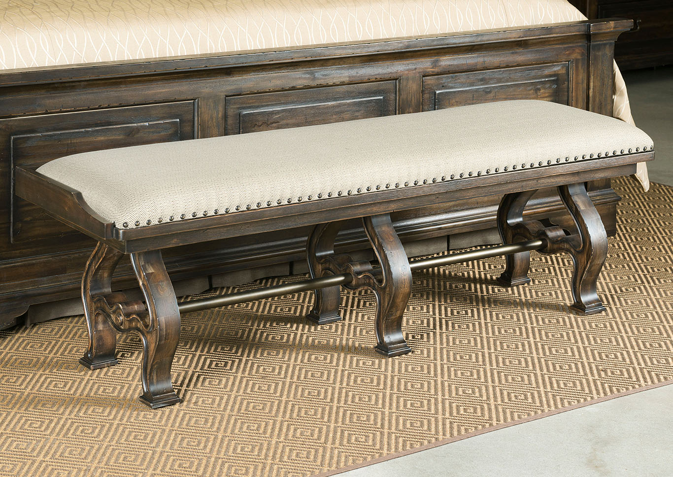 Wildfire Ember Bedroom Bench,Kincaid