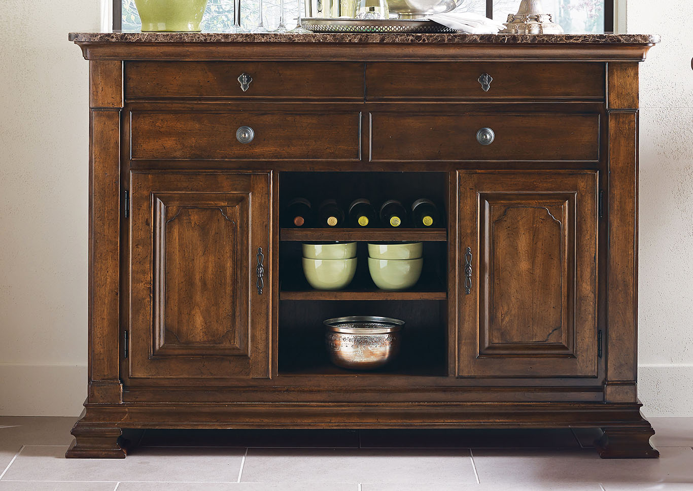 Portolone Truffle Sideboard w/Marble Top,Kincaid