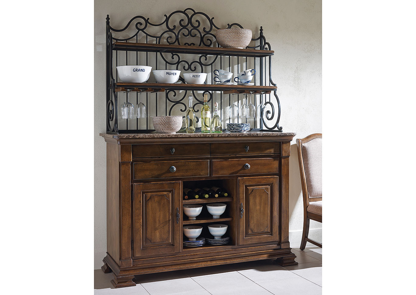 Portolone Truffle Sideboard w/Baker's Rack,Kincaid