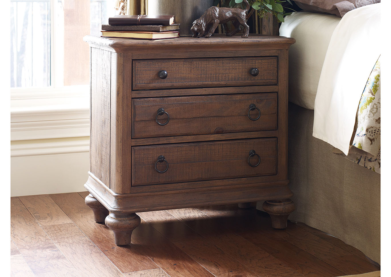 Weatherford Heather 3 Drawer Nightstand,Kincaid