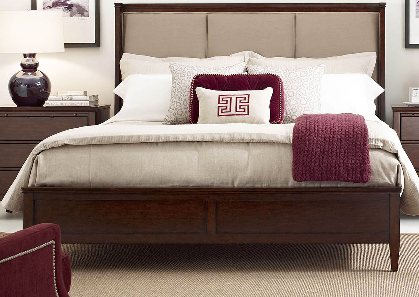 Spectrum Amaretto Upholstered King Bed,Kincaid