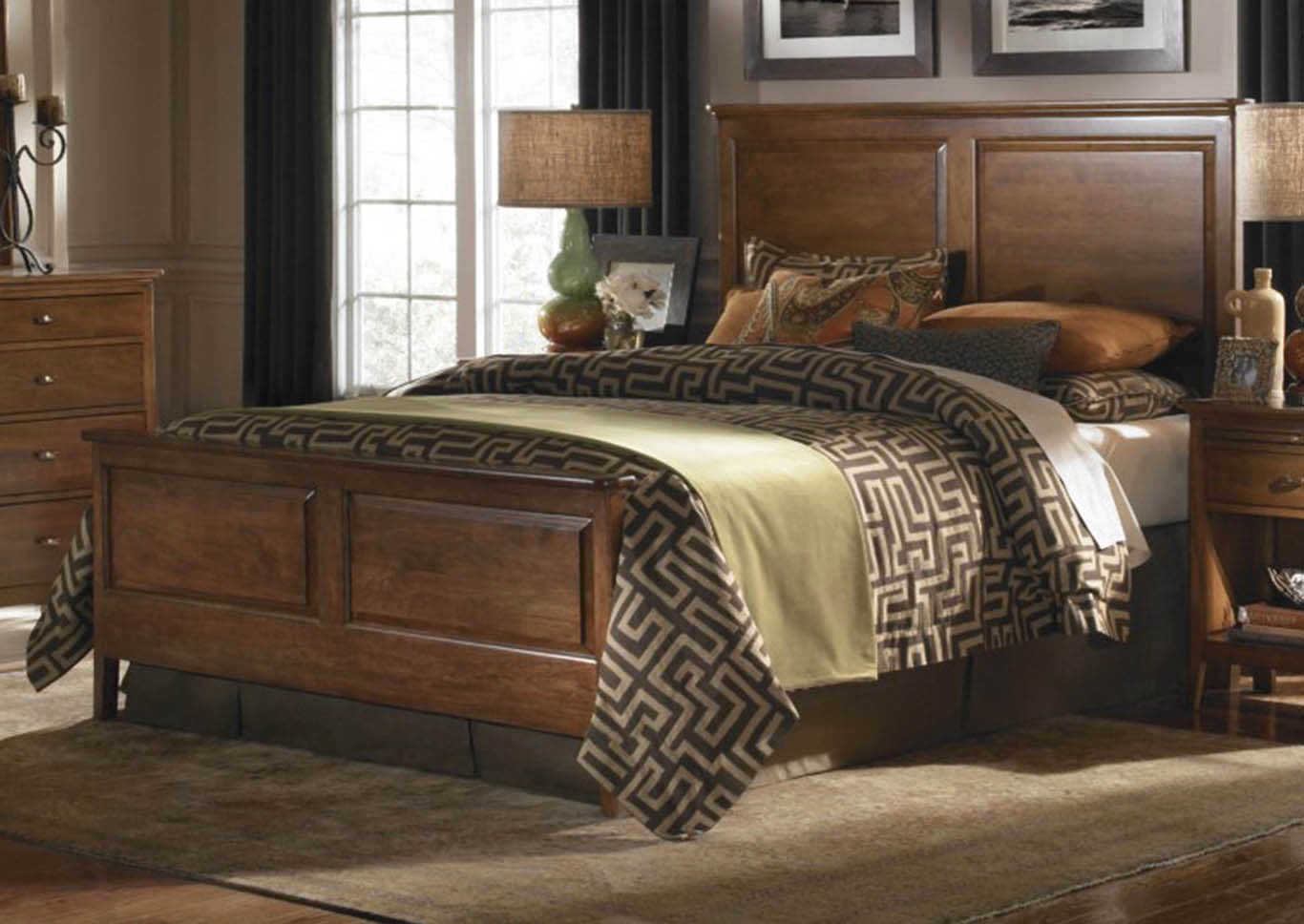 Cherry Park Natural Cherry King Panel Bed,Kincaid