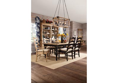 Image for Homecoming Pine Black Dining Set w/4 Black Side Chairs & 2 Arm Chairs
