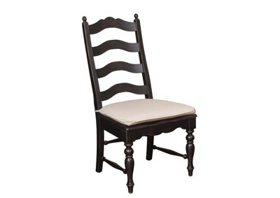 Image for Homecoming Pine Black Ladderback Side Chair (Set of 2)