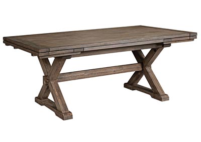 Image for Foundry Driftwood Saw Buck Dining Table