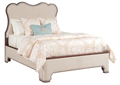 Image for Hadleigh Classic Cherry Upholstered Queen Panel Bed