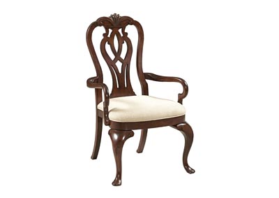Queen Anne Classic Cherry Arm Chair (Set of 2)