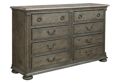 Image for Austin Fossil Oak/Greystone Eight Drawer Dresser