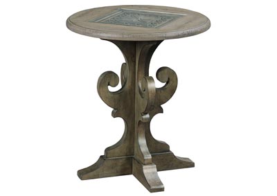 Image for Warrick Fossil/Greystone Round End Table