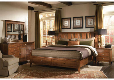 Image for Cherry Park Natural Cherry Storage King Bed